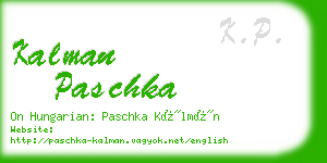 kalman paschka business card